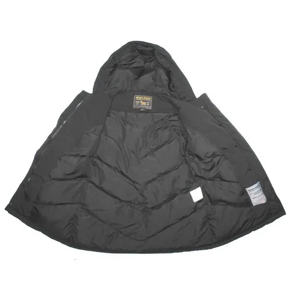 Woolrich Blizzard Black Down Feather Filled Hooded Parka Womens Size XS - Picture 4 of 9